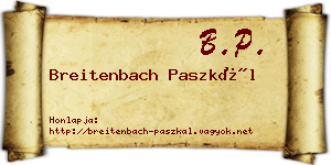 Breitenbach Paszkál névjegykártya